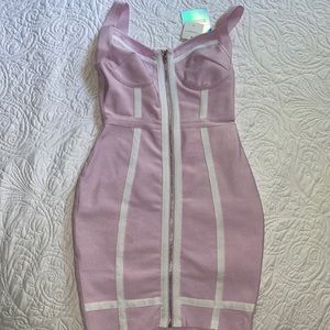 Missguided Lilac bandage dress